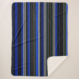 Blue, Black and Gravel Blanket