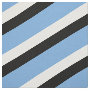Blue, black and white striped pattern fabric