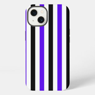 Blue Black and white stripes design iPhone 13 Case