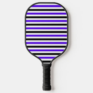 Blue Black and white stripes design Pickleball Paddle