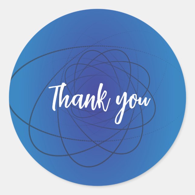 Blue black background art Sticker (Front)