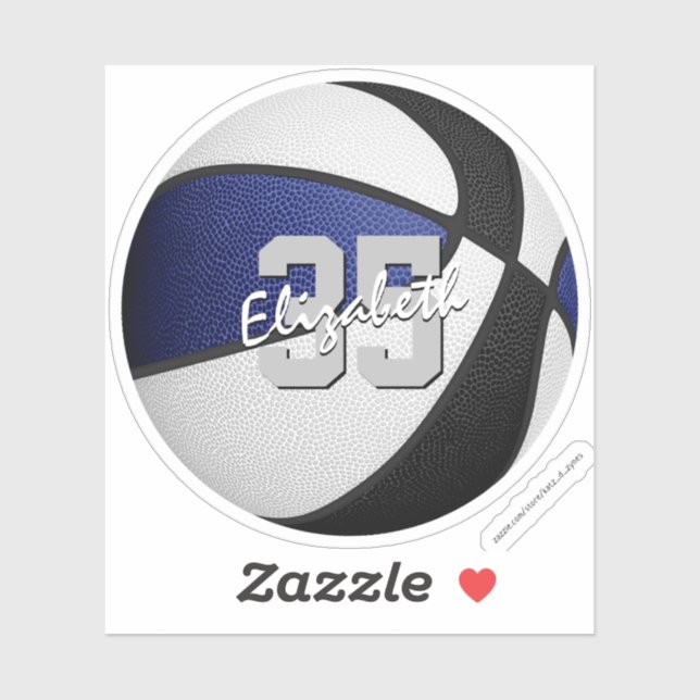 blue black basketball team colours player name (Sheet)
