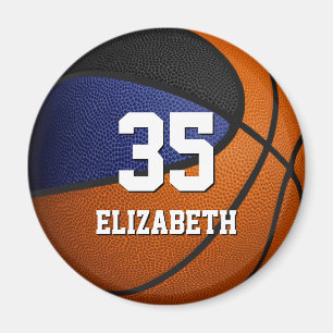 blue black basketball team spirit gifts magnet
