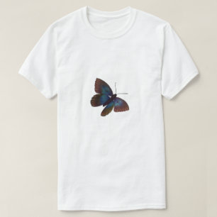 Blue & Black Butterfly Graphic Print T-Shirt