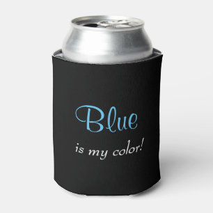 Blue Black  Can Cooler