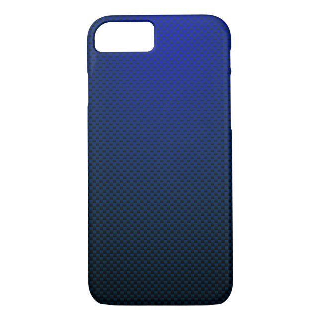 Blue black carbon fibre patterned Case-Mate iPhone case (Back)