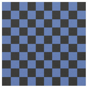 Blue & Black Chequerboard Fabric