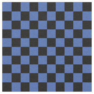 Blue & Black Chequerboard Fabric