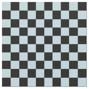 Blue & Black Chequerboard Fabric