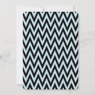 Blue Black Chevron Baby Shower Invitation