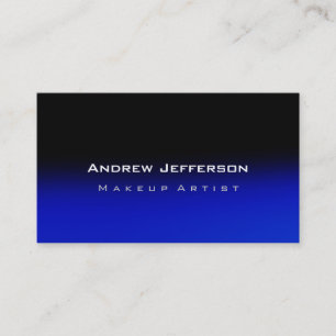 Blue Black Chic Professional Artist Business Card