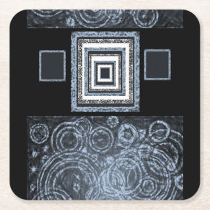 Blue black coaster