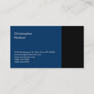 Blue Black Consultant Business Card