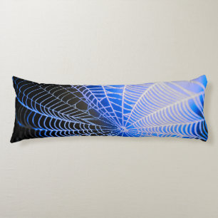 Blue Black Creepy Spooky Spider Body Cushion