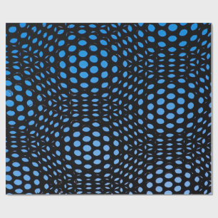 Blue Black Dot Paper Wrapping Gift