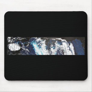 Blue Black Drip Mouse Mat
