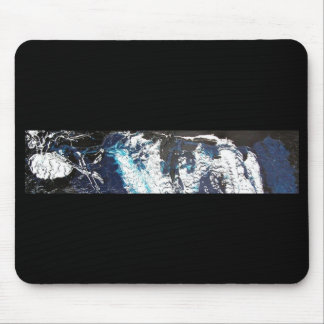 Blue Black Drip Mouse Mat
