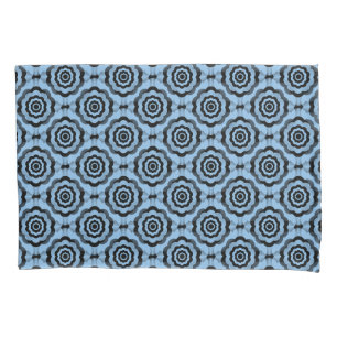 Blue Black Flower Seamless Pattern Pillowcase