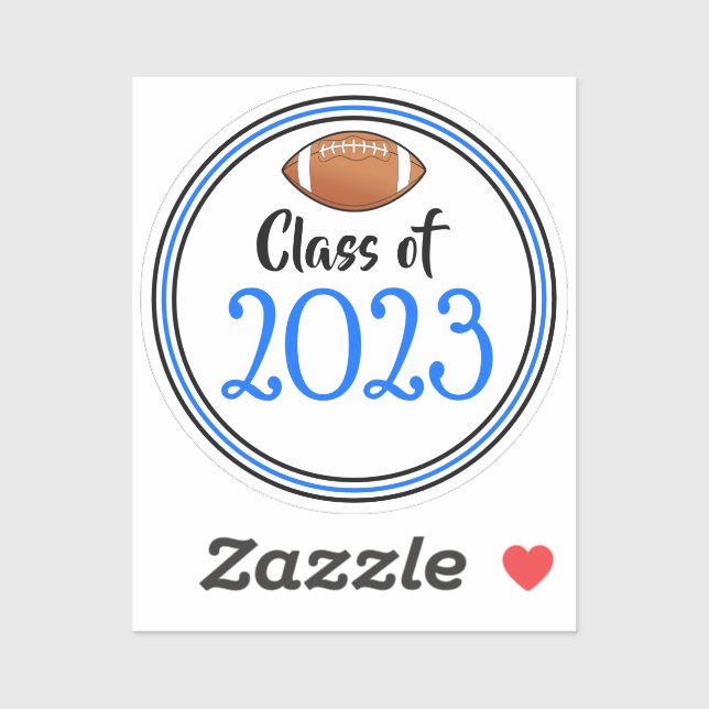 Blue & Black Football Class Year Graduation (Sheet)