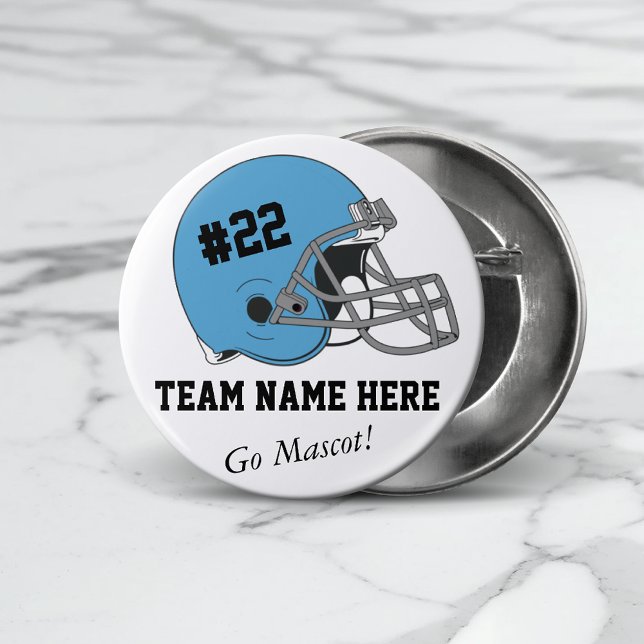 Blue Black Football Helmet•Custom 7.5 Cm Round Badge (Creator Uploaded)