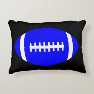 Blue & Black Football Player or Fan Throw Pillow