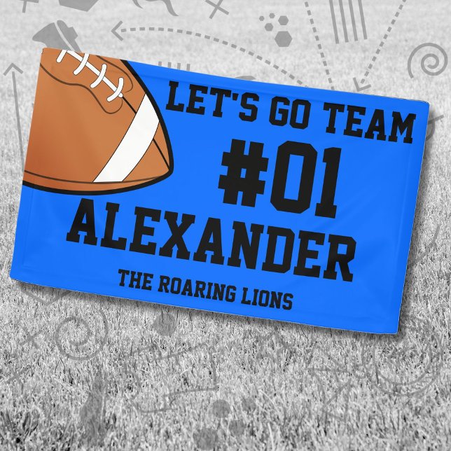 Blue Black Football Team Spirit Banner (Creator Uploaded)