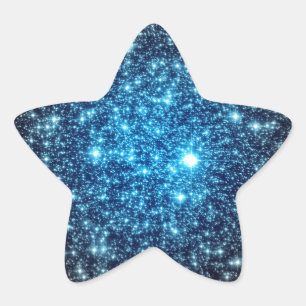 Blue & Black Galaxy Star Sticker