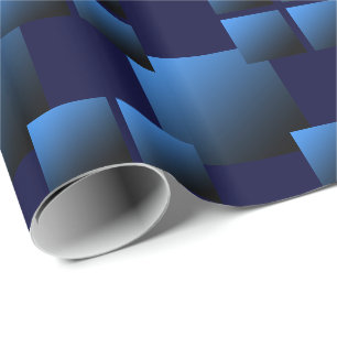 Blue Black Gradient Abstract Background Wrapping Paper