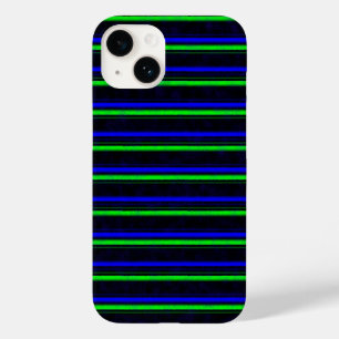 Blue Black Green Rainbow Strips Case-Mate iPhone 14 Case