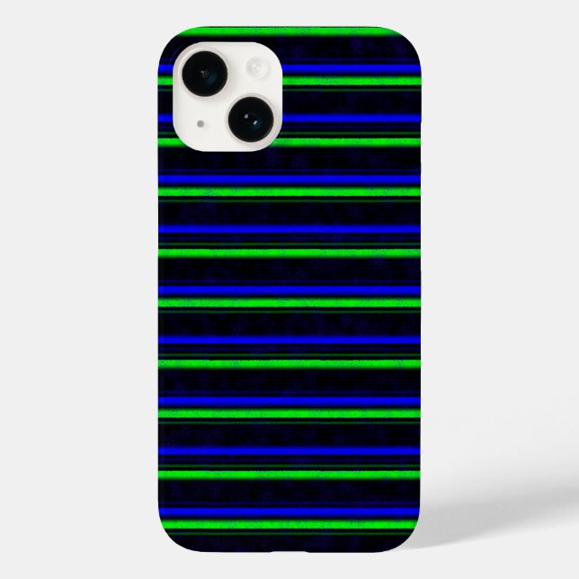 Blue Black Green Rainbow Strips Case-Mate iPhone Case (Back)