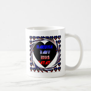Blue Black Hakuna Matata Baby Kids Design.png Coffee Mug