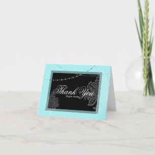 Blue & black holiday card