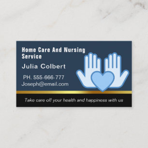 Blue Black Home Health Aide Business Card
