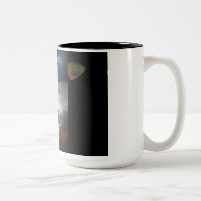 Blue & black home  Two-Tone coffee mug (Right)