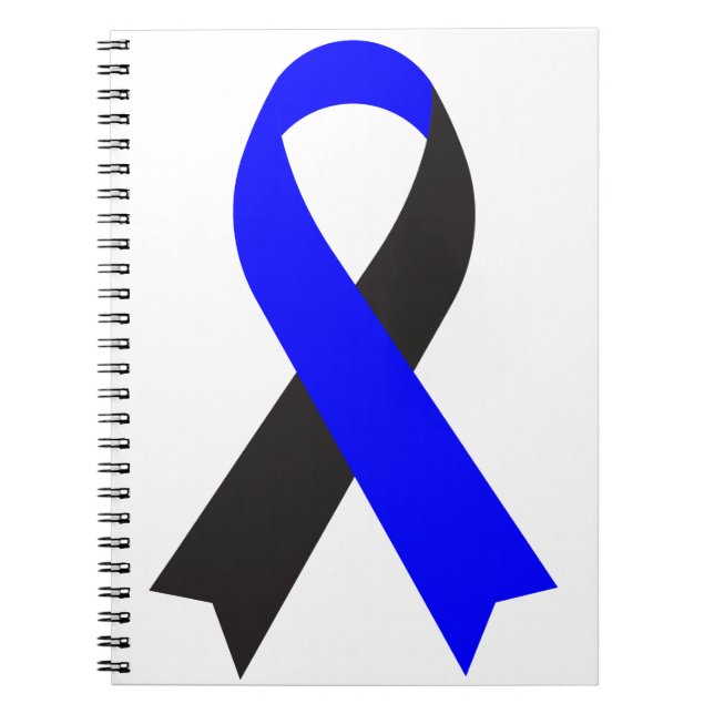Blue & Black in Memory of Male Loved One Notebook (Front)