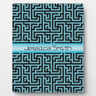 Blue & Black Labyrinth Plaque