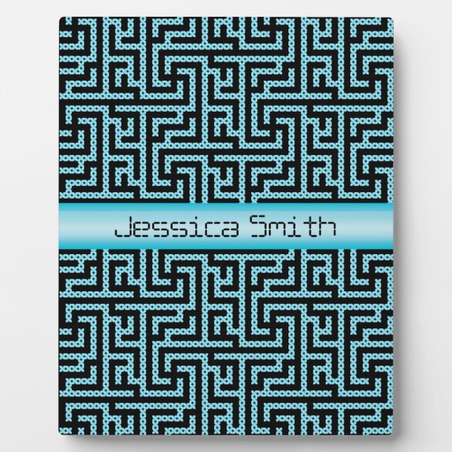 Blue & Black Labyrinth Plaque (Front)