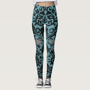 blue black leggings long teenager
