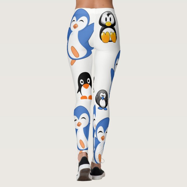 blue black leggings penguin long (Back)