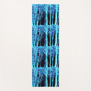 Blue/black night birches  Thunder_Cove Yoga Mat