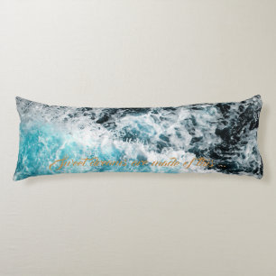 Blue Black Ocean Waves Hawaii Customisable Body Cushion