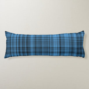 Blue Black Plaid Pattern Body Cushion