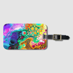Blue, Black, Purple, Yellow colourful Luggage Tag