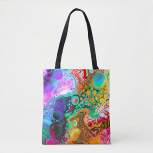 Blue, Black, Purple, Yellow colourful    Tote Bag