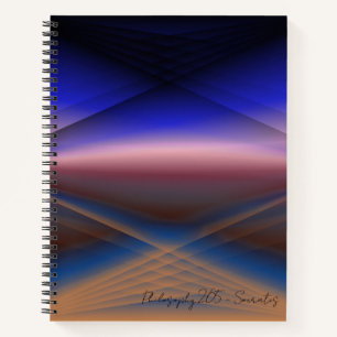 Blue Black & Red Abstract Art Notebook
