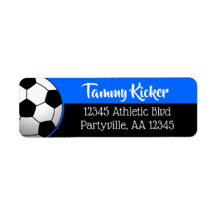 Blue & Black Soccer Address