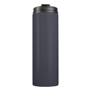 Blue Black Solid Colour Print, Polar Night Thermal Tumbler
