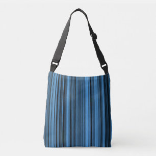 Blue Black Stripes Crossbody Bag