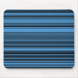 Blue Black Stripes Mouse Mat