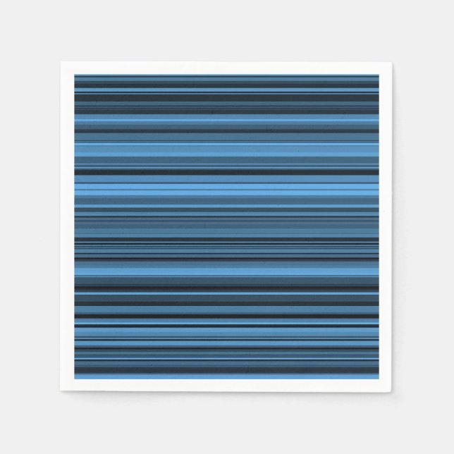 Blue Black Stripes Napkin (Front)